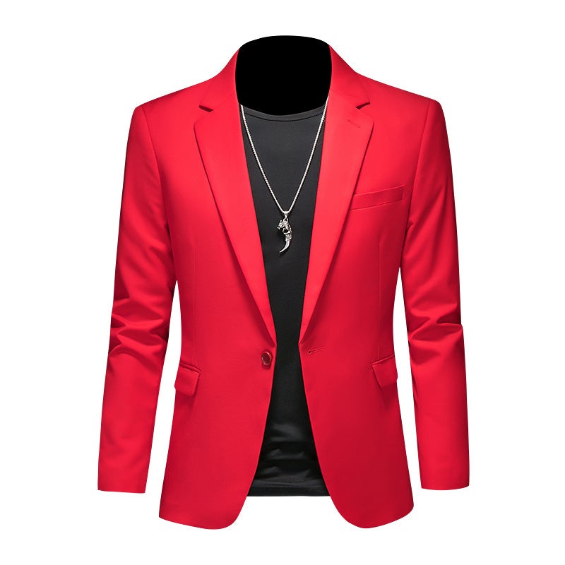 2024 New Men'S Casual Suit Fashion Korean Slim Fit Suit Solid Color Single West Jacket Dx701 - Image 5
